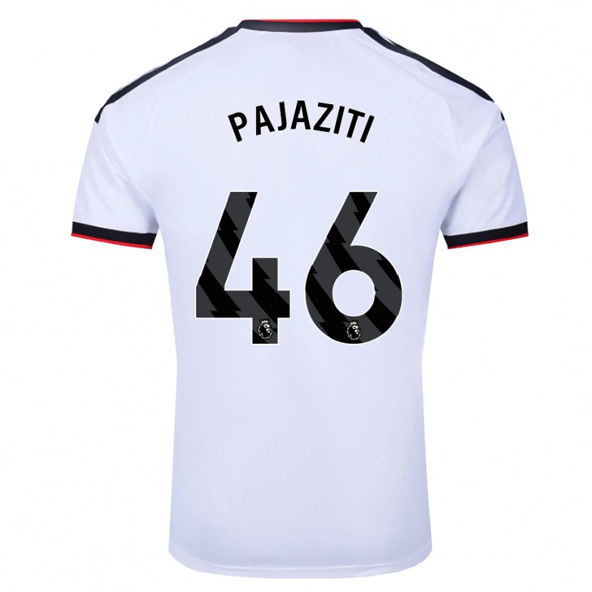 Danxen Børn Adrion Pajaziti #46 Hvid Sort Rød Hjemmebane Spillertrøjer 2026/27 Trøje T-Shirt
