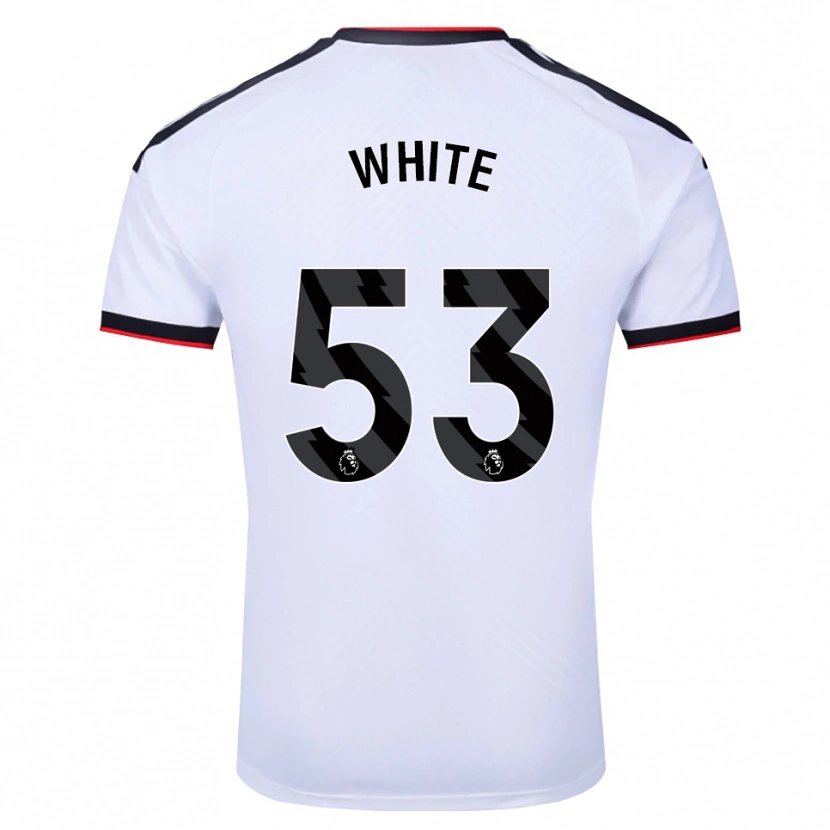 Danxen Børn Alfie White #53 Hvid Sort Rød Hjemmebane Spillertrøjer 2026/27 Trøje T-Shirt