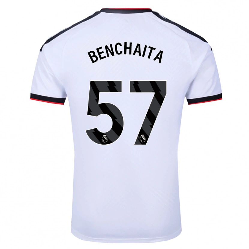 Danxen Børn Nazim Benchaita #57 Hvid Sort Rød Hjemmebane Spillertrøjer 2026/27 Trøje T-Shirt