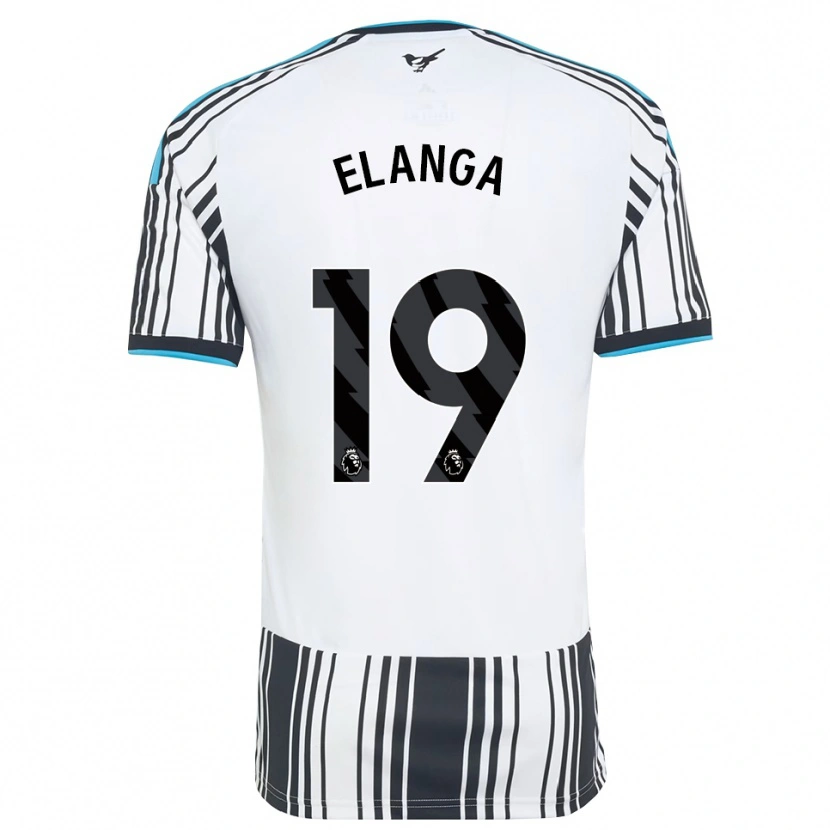 Danxen Børn Anthony Elanga #19 Himmelblå Sort Hvid Hjemmebane Spillertrøjer 2026/27 Trøje T-Shirt