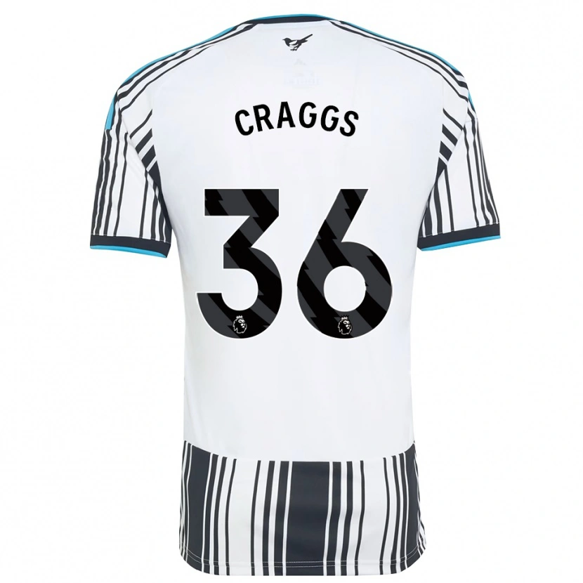 Danxen Børn Luke Craggs #36 Himmelblå Sort Hvid Hjemmebane Spillertrøjer 2026/27 Trøje T-Shirt