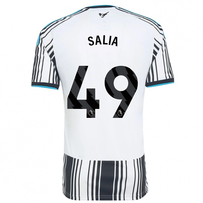 Danxen Børn Vakhtang Salia #49 Himmelblå Sort Hvid Hjemmebane Spillertrøjer 2026/27 Trøje T-Shirt