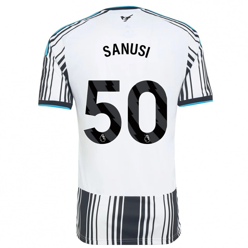 Danxen Børn Trevan Sanusi #50 Himmelblå Sort Hvid Hjemmebane Spillertrøjer 2026/27 Trøje T-Shirt