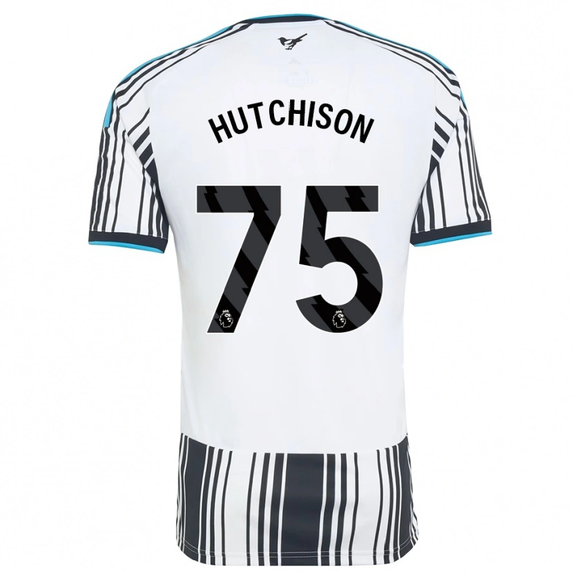 Danxen Børn Alfie Hutchison #75 Himmelblå Sort Hvid Hjemmebane Spillertrøjer 2026/27 Trøje T-Shirt