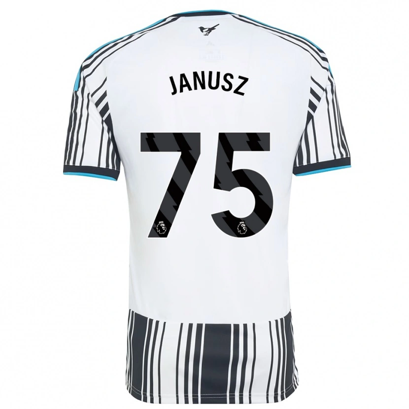 Danxen Børn Adrian Janusz #75 Himmelblå Sort Hvid Hjemmebane Spillertrøjer 2026/27 Trøje T-Shirt