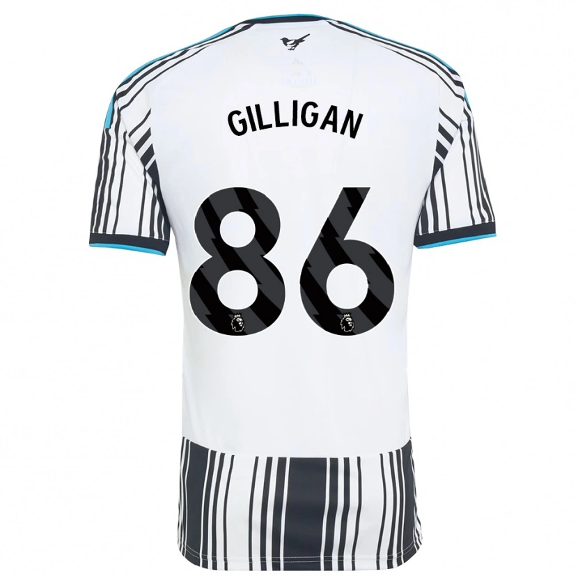 Danxen Børn Luke Gilligan #86 Himmelblå Sort Hvid Hjemmebane Spillertrøjer 2026/27 Trøje T-Shirt