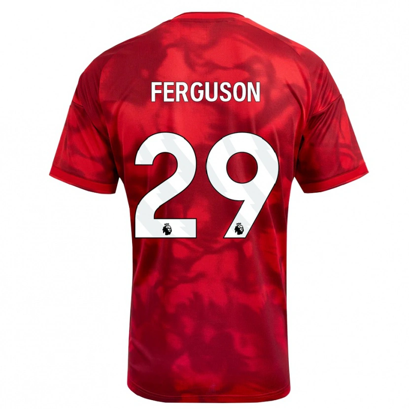 Danxen Børn Georgie Ferguson #29 Karmin Hvid Hjemmebane Spillertrøjer 2026/27 Trøje T-Shirt