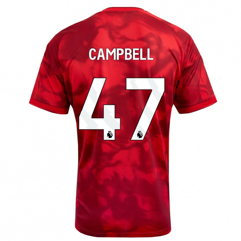 Danxen Børn Luke Campbell #47 Karmin Hvid Hjemmebane Spillertrøjer 2026/27 Trøje T-Shirt