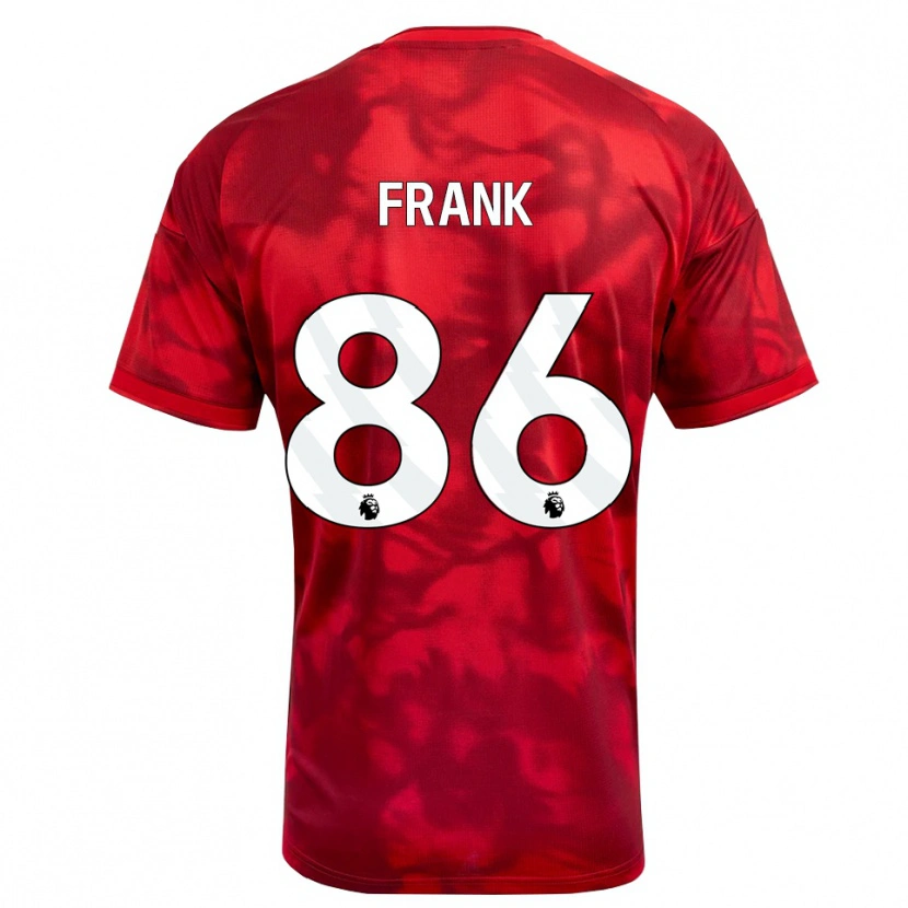 Danxen Børn Frank Djamna #86 Karmin Hvid Hjemmebane Spillertrøjer 2026/27 Trøje T-Shirt
