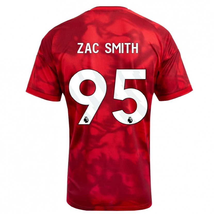 Danxen Børn Zac Smith #95 Karmin Hvid Hjemmebane Spillertrøjer 2026/27 Trøje T-Shirt