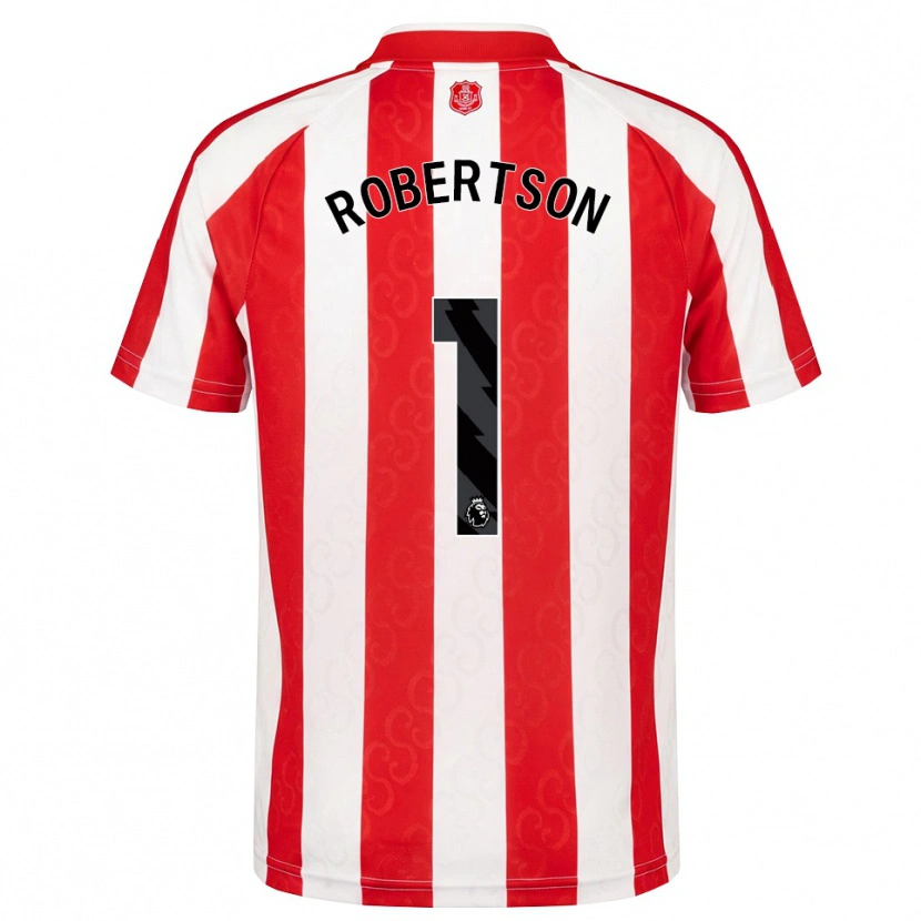 Danxen Børn Finley Robertson #1 Rød Hvid Sort Hjemmebane Spillertrøjer 2026/27 Trøje T-Shirt