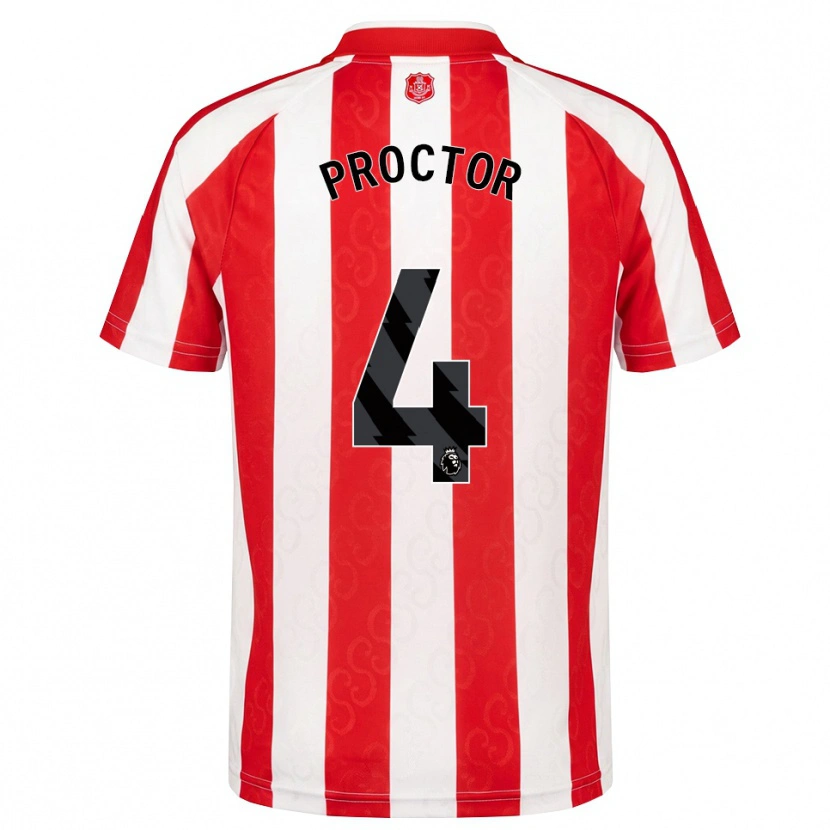 Danxen Børn Tom Proctor #4 Rød Hvid Sort Hjemmebane Spillertrøjer 2026/27 Trøje T-Shirt
