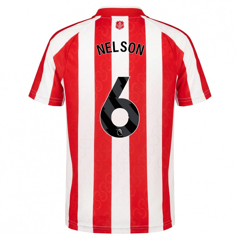 Danxen Børn Adam Nelson #6 Rød Hvid Sort Hjemmebane Spillertrøjer 2026/27 Trøje T-Shirt