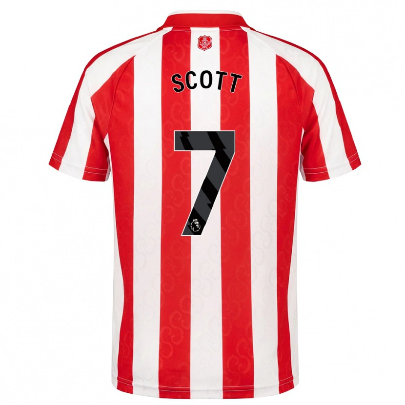 Danxen Børn Felix Scott #7 Rød Hvid Sort Hjemmebane Spillertrøjer 2026/27 Trøje T-Shirt
