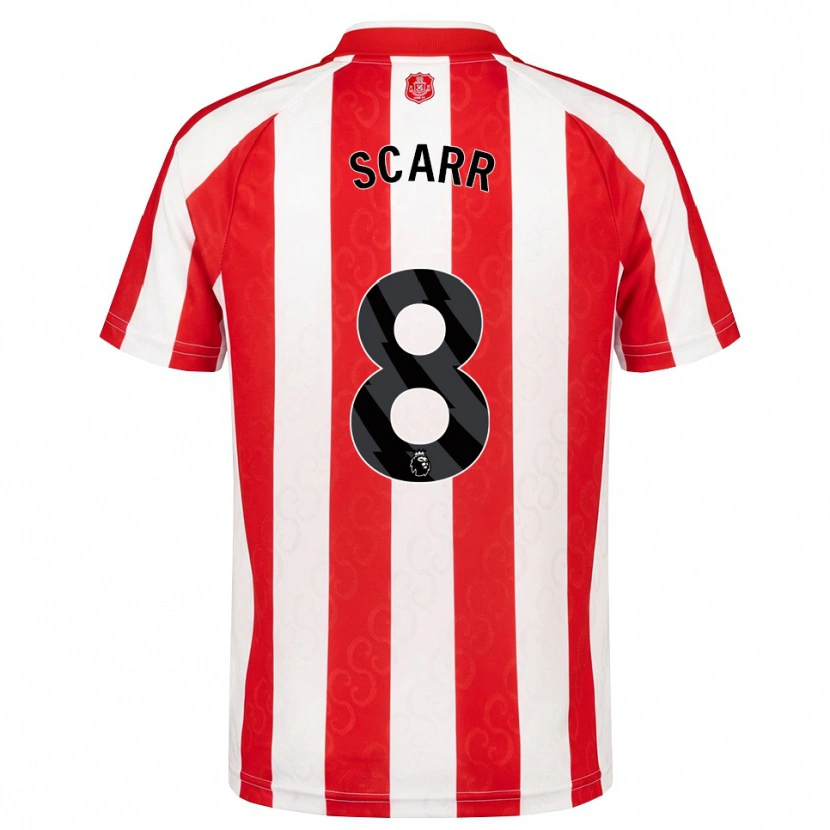 Danxen Børn Emily Scarr #8 Rød Hvid Sort Hjemmebane Spillertrøjer 2026/27 Trøje T-Shirt