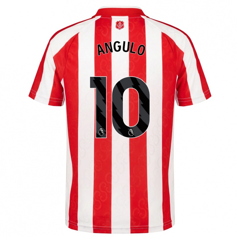 Danxen Børn Nilson Angulo #10 Rød Hvid Sort Hjemmebane Spillertrøjer 2026/27 Trøje T-Shirt