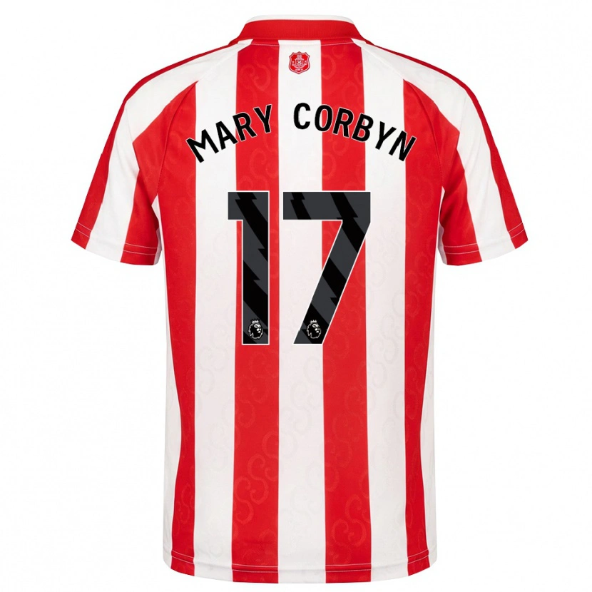 Danxen Børn Mary Corbyn #17 Rød Hvid Sort Hjemmebane Spillertrøjer 2026/27 Trøje T-Shirt