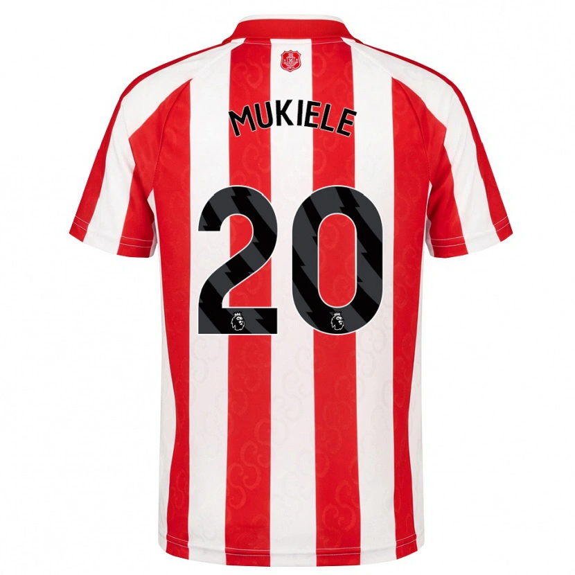 Danxen Børn Nordi Mukiele #20 Rød Hvid Sort Hjemmebane Spillertrøjer 2026/27 Trøje T-Shirt