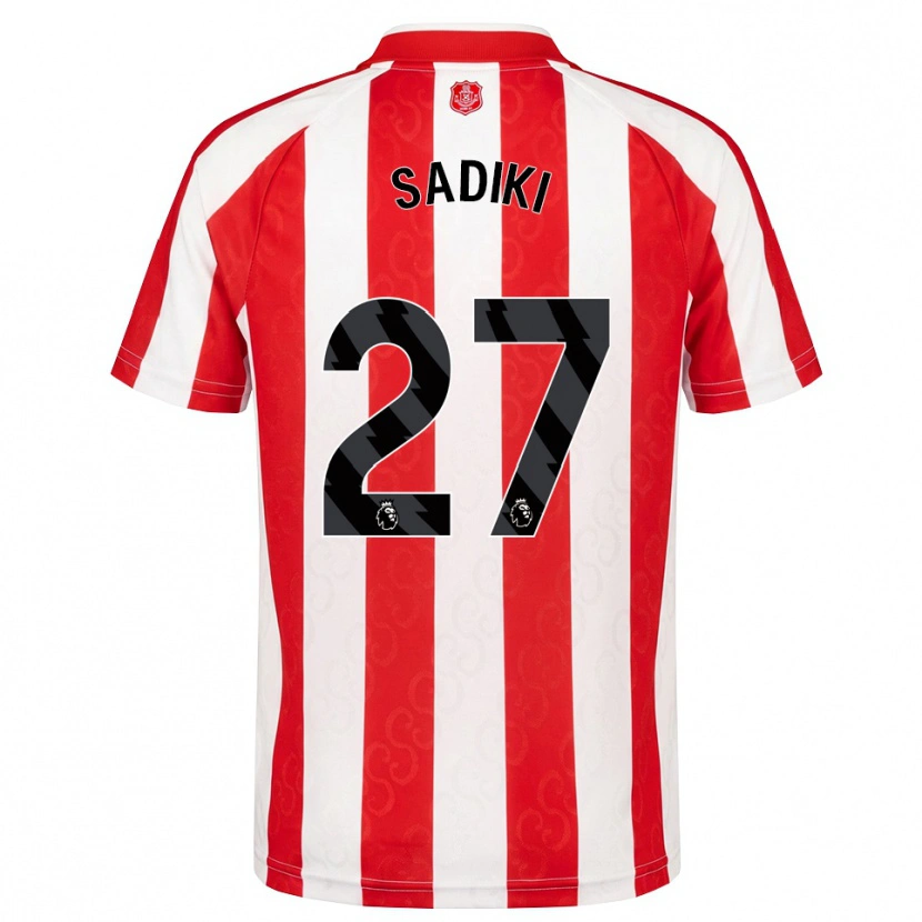 Danxen Børn Noah Sadiki #27 Rød Hvid Sort Hjemmebane Spillertrøjer 2026/27 Trøje T-Shirt
