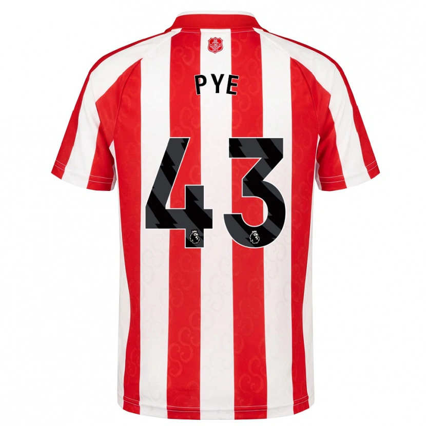 Danxen Børn Connor Pye #43 Rød Hvid Sort Hjemmebane Spillertrøjer 2026/27 Trøje T-Shirt