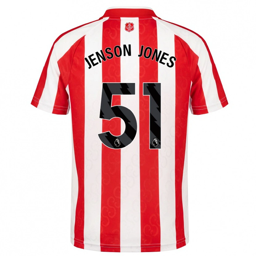 Danxen Børn Jenson Jones #51 Rød Hvid Sort Hjemmebane Spillertrøjer 2026/27 Trøje T-Shirt