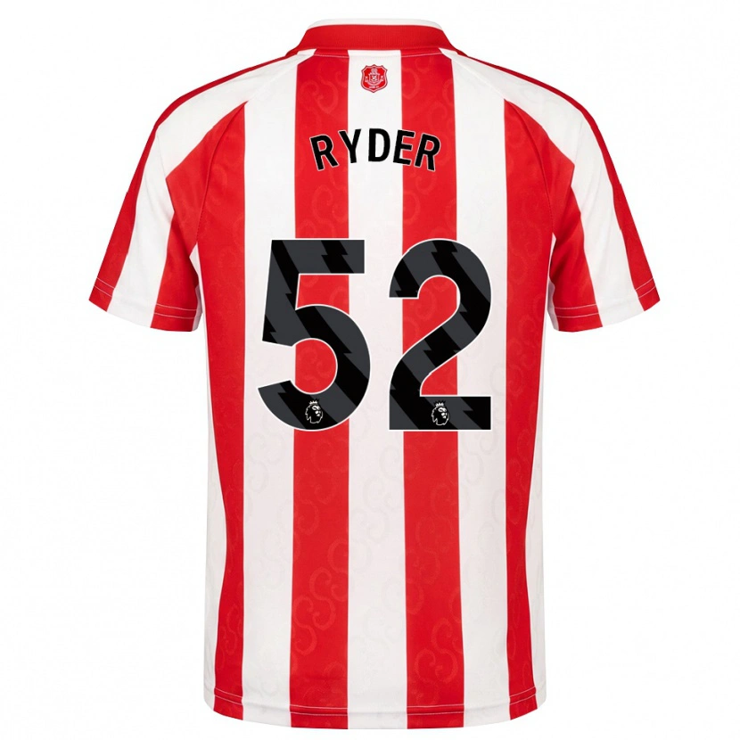 Danxen Børn Joe Ryder #52 Rød Hvid Sort Hjemmebane Spillertrøjer 2026/27 Trøje T-Shirt