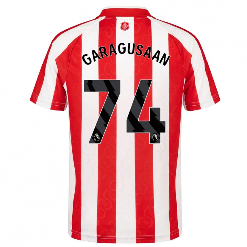 Danxen Børn Finn Geragusyan #74 Rød Hvid Sort Hjemmebane Spillertrøjer 2026/27 Trøje T-Shirt