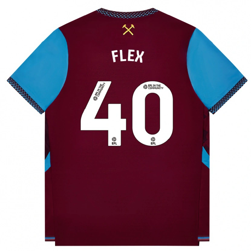 Danxen Børn Armstrong Oko Flex #40 Vinrød Kornblomstblå Hjemmebane Spillertrøjer 2026/27 Trøje T-Shirt