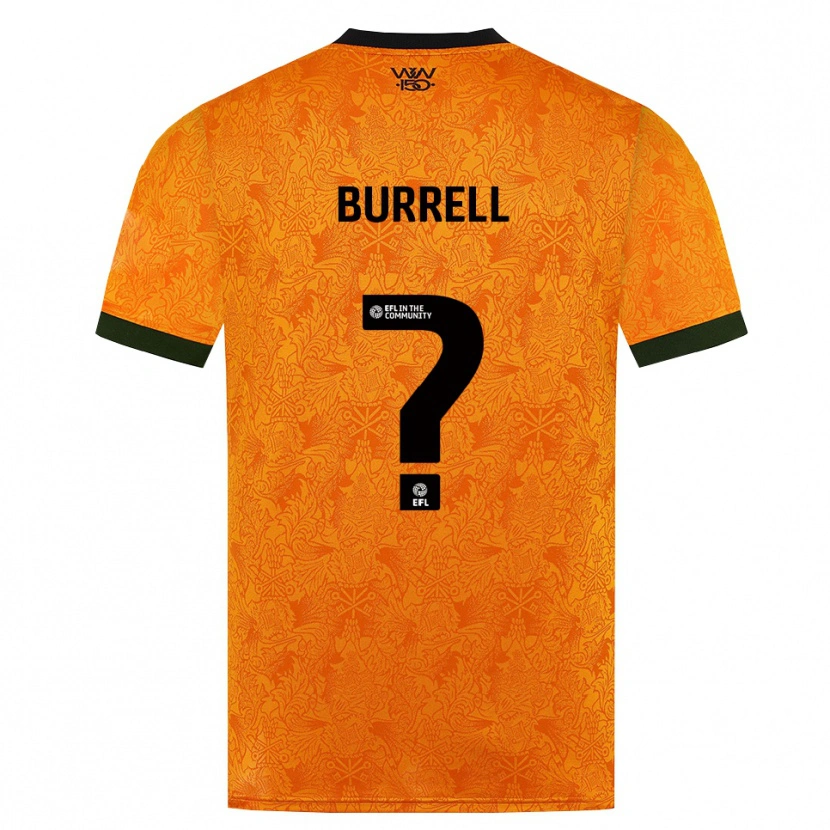 Danxen Børn Ackeme Francis Burrell #0 Orange Sort Hjemmebane Spillertrøjer 2026/27 Trøje T-Shirt
