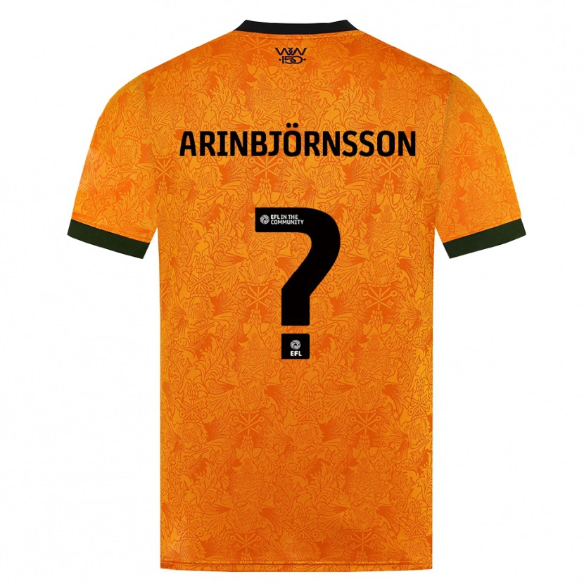Danxen Børn Pálmi Rafn Arinbjörnsson #0 Orange Sort Hjemmebane Spillertrøjer 2026/27 Trøje T-Shirt