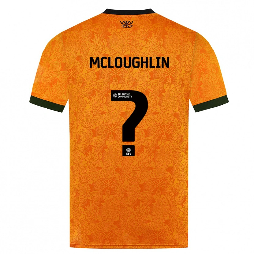Danxen Børn Lee Mcloughlin #0 Orange Sort Hjemmebane Spillertrøjer 2026/27 Trøje T-Shirt