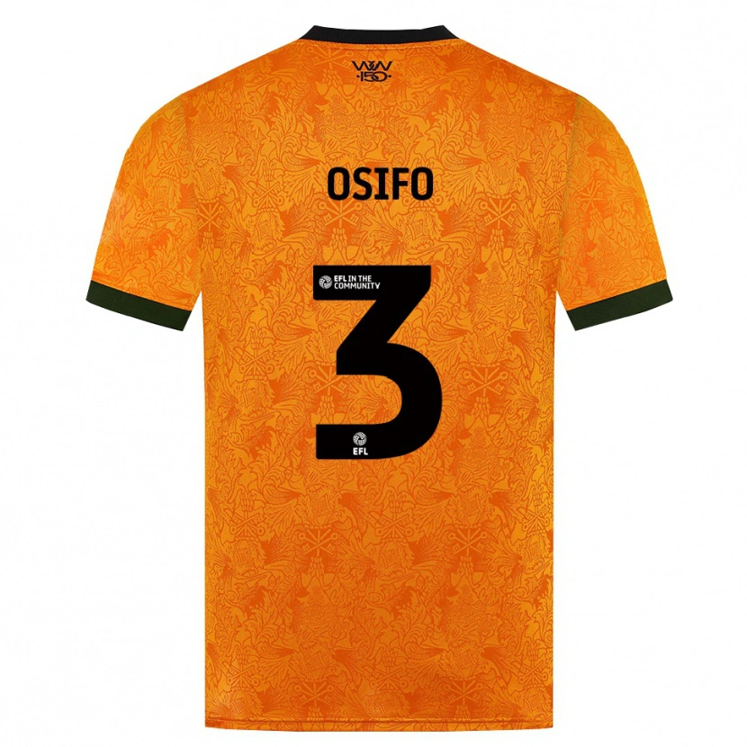 Danxen Børn David Osifo #3 Orange Sort Hjemmebane Spillertrøjer 2026/27 Trøje T-Shirt