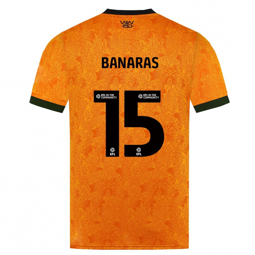 Danxen Børn Layla Banaras #15 Orange Sort Hjemmebane Spillertrøjer 2026/27 Trøje T-Shirt