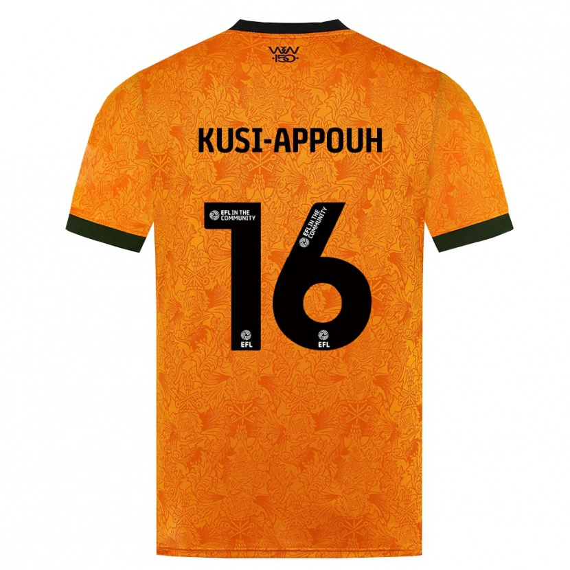 Danxen Børn Kenzo Kusi-Appouh #16 Orange Sort Hjemmebane Spillertrøjer 2026/27 Trøje T-Shirt