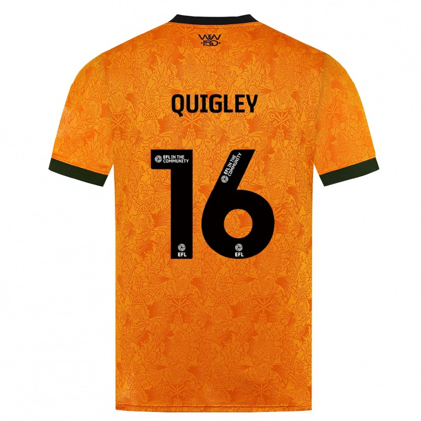 Danxen Børn Racheal Quigley #16 Orange Sort Hjemmebane Spillertrøjer 2026/27 Trøje T-Shirt