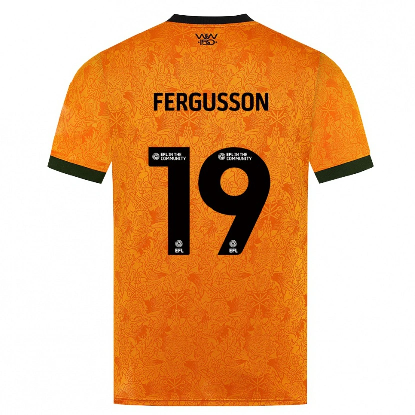 Danxen Børn Liv Fergusson #19 Orange Sort Hjemmebane Spillertrøjer 2026/27 Trøje T-Shirt