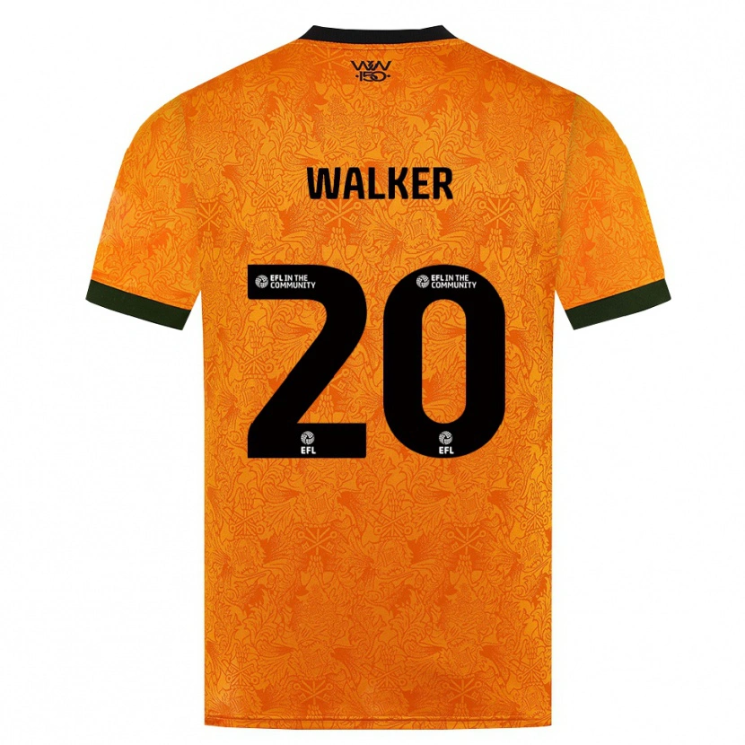 Danxen Børn Lowri Walker #20 Orange Sort Hjemmebane Spillertrøjer 2026/27 Trøje T-Shirt