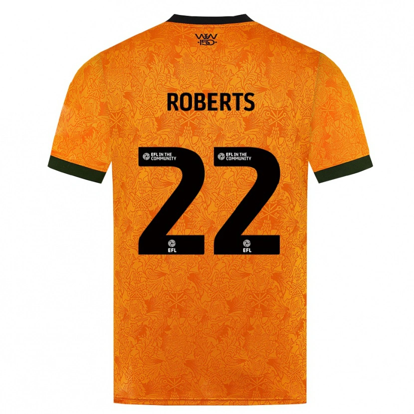Danxen Børn Beth Roberts #22 Orange Sort Hjemmebane Spillertrøjer 2026/27 Trøje T-Shirt