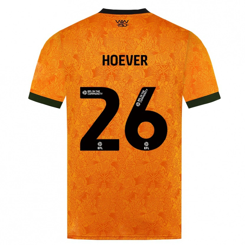 Danxen Børn Ki-Jana Hoever #26 Orange Sort Hjemmebane Spillertrøjer 2026/27 Trøje T-Shirt