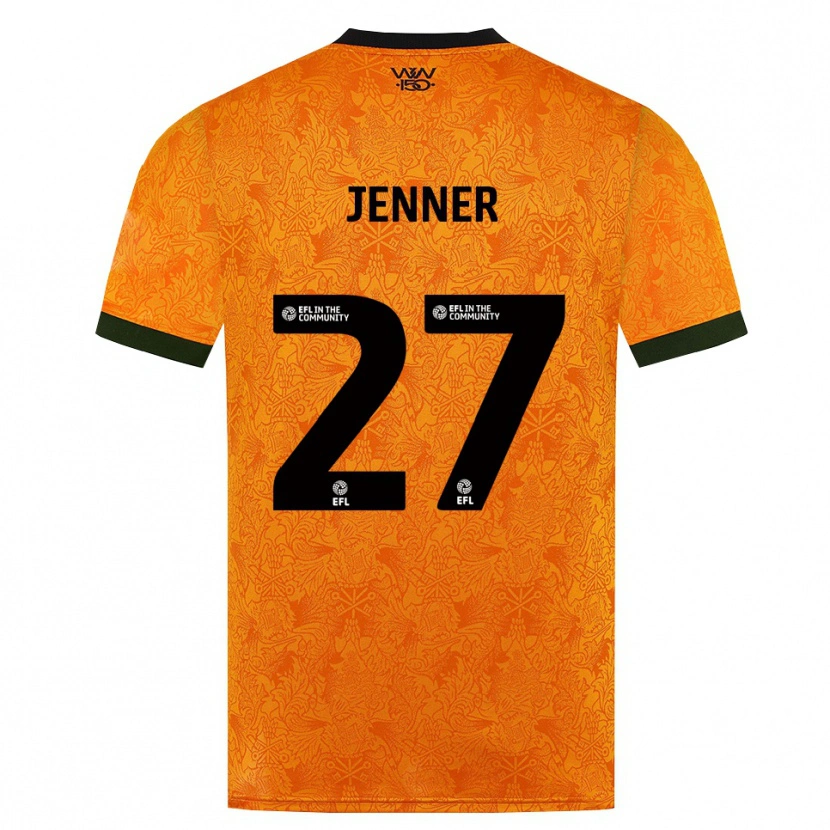 Danxen Børn Abbi Jenner #27 Orange Sort Hjemmebane Spillertrøjer 2026/27 Trøje T-Shirt