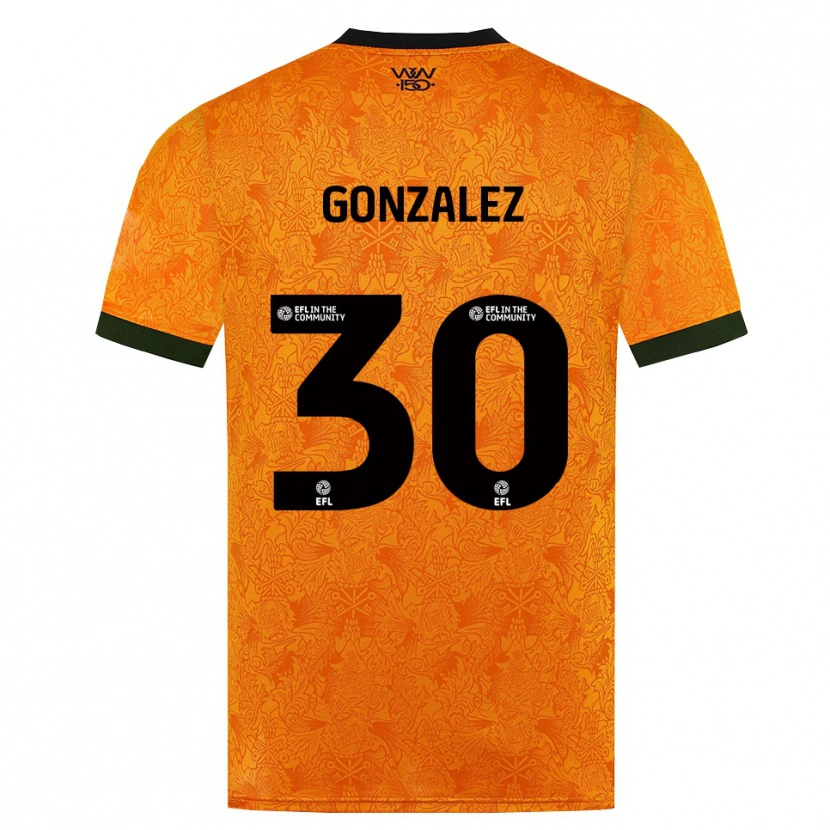 Danxen Børn Enso González #30 Orange Sort Hjemmebane Spillertrøjer 2026/27 Trøje T-Shirt