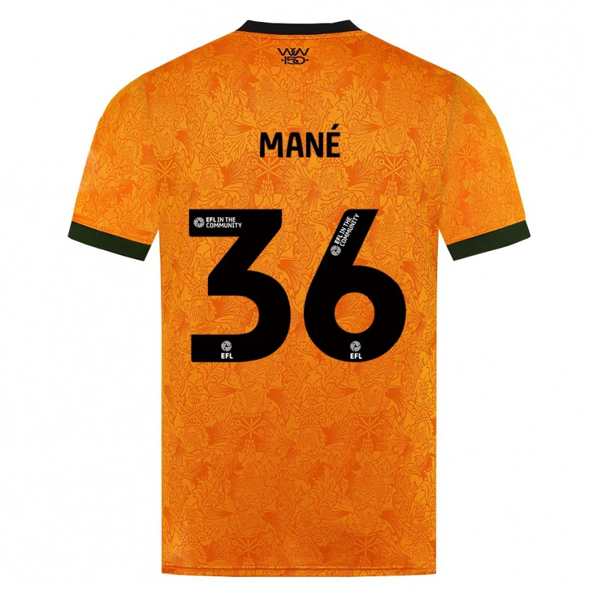 Danxen Børn Mateus Mané #36 Orange Sort Hjemmebane Spillertrøjer 2026/27 Trøje T-Shirt