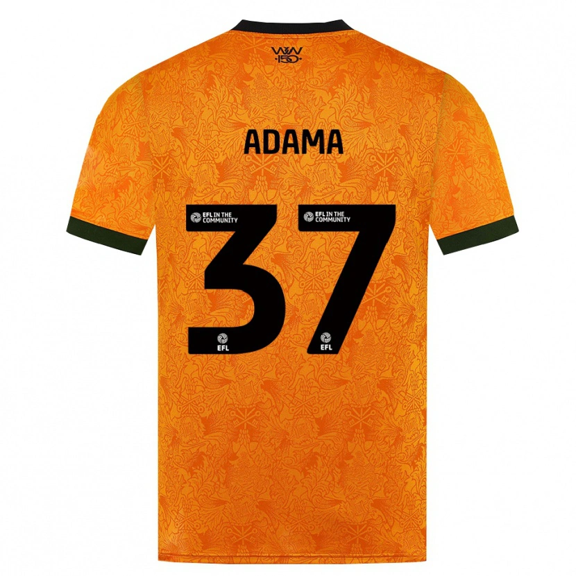 Danxen Børn Adama Traore #37 Orange Sort Hjemmebane Spillertrøjer 2026/27 Trøje T-Shirt