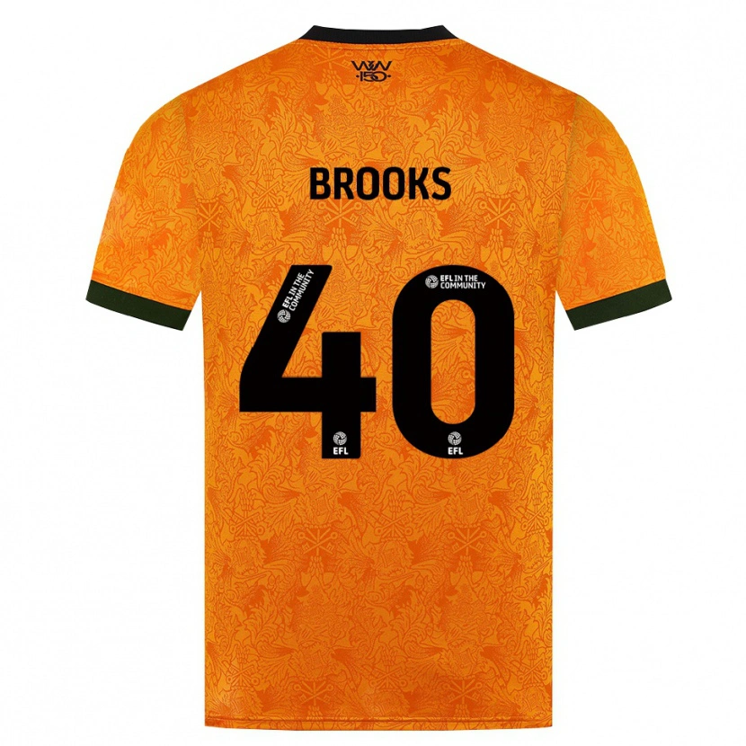 Danxen Børn Alfie Brooks #40 Orange Sort Hjemmebane Spillertrøjer 2026/27 Trøje T-Shirt