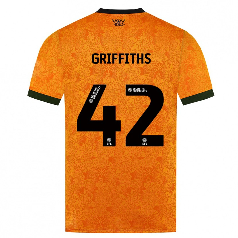 Danxen Børn Harvey Griffiths #42 Orange Sort Hjemmebane Spillertrøjer 2026/27 Trøje T-Shirt