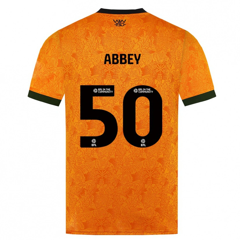 Danxen Børn Jerome Abbey #50 Orange Sort Hjemmebane Spillertrøjer 2026/27 Trøje T-Shirt