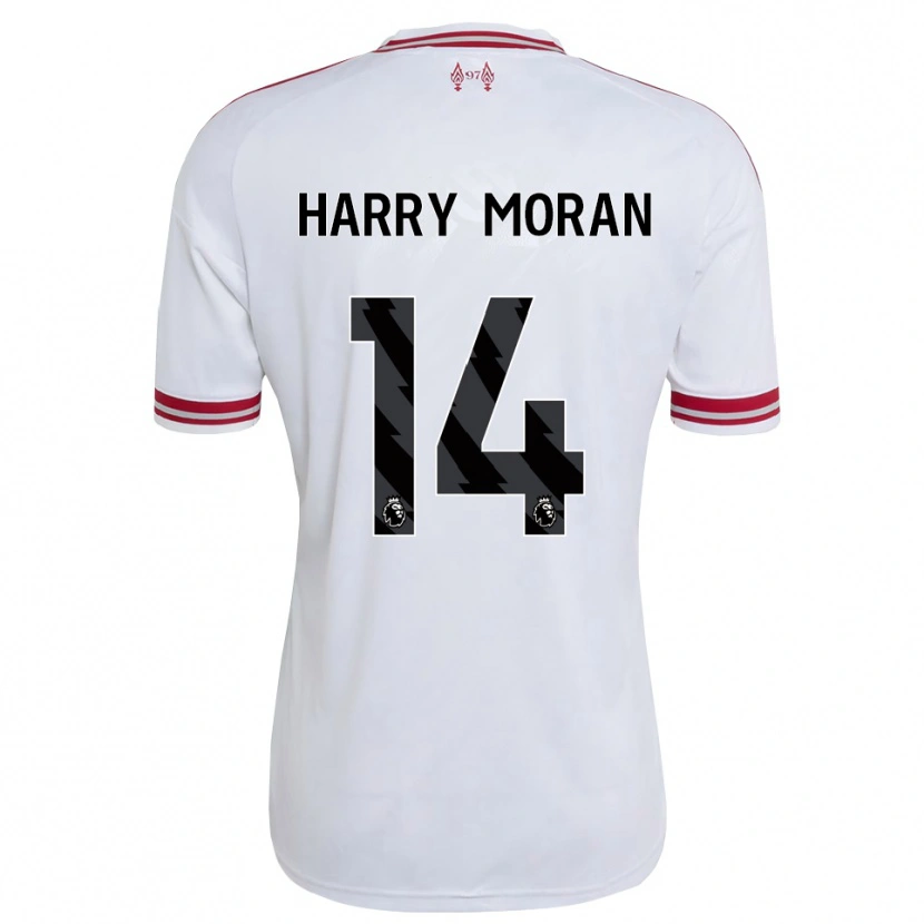 Danxen Børn Harry Moran #14 Rød Hvid Udebane Spillertrøjer 2026/27 Trøje T-Shirt