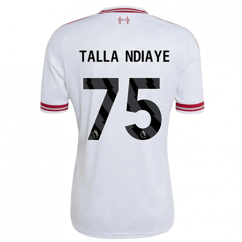 Danxen Børn Mor Talla Ndiaye #75 Rød Hvid Udebane Spillertrøjer 2026/27 Trøje T-Shirt