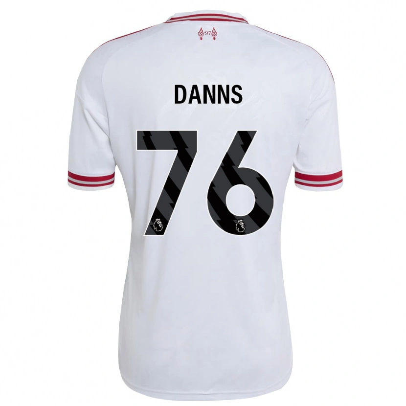 Danxen Børn Jayden Danns #76 Rød Hvid Udebane Spillertrøjer 2026/27 Trøje T-Shirt