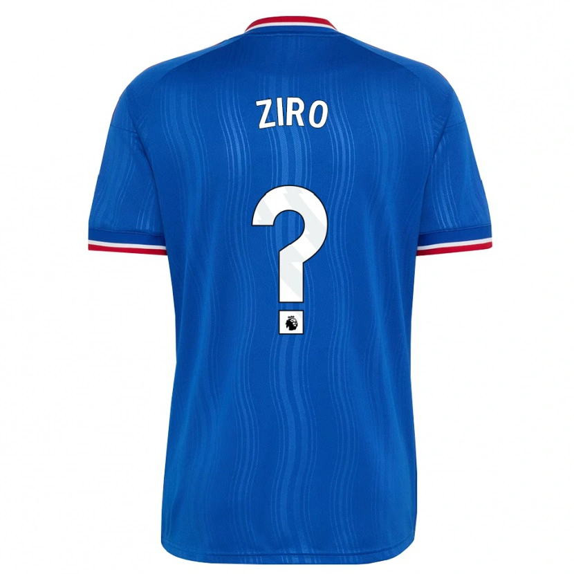 Danxen Børn Emmanuel Ziro #0 Blå Hvid Rød Udebane Spillertrøjer 2026/27 Trøje T-Shirt